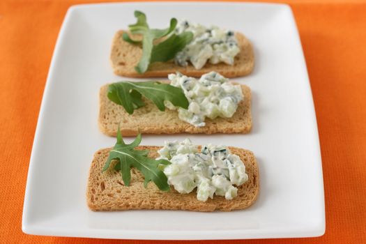 toasts with cream cheese