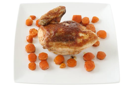 fried chicken with carrot