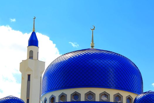Summer landscape with Islam temple of the South Russia