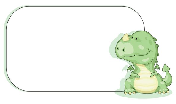 Cartoon dragon with copy space. Vector EPS 8