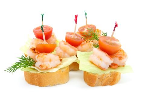 canape made from shrimp
