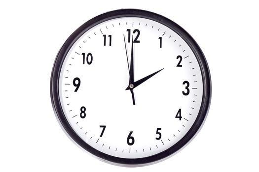Wall clock, photo on the white background