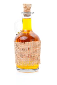 bottle of whiskey / scotch / wine on white 