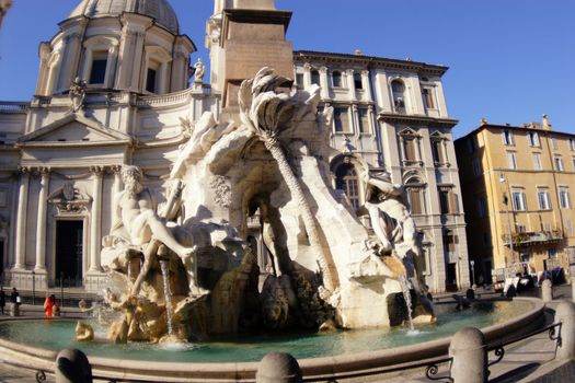 Rome, fountain of four rivers, Architecture, Art, Attraction, Capital, City, Culture, Europe, Famous, Fountain, Historic, History, Italian, Italy, Landmark, Marble, Monument, Obelisk, Sculpture, Square, Statue, Street, Tourism, Tourist, Travel,