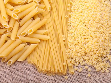 series of images with pasta. Food background. 
