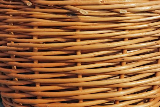 Texture of brown wicker basket closeup background