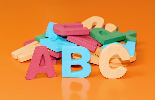alphabet letters in wood