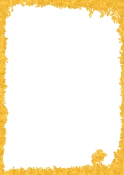 frame from old paper on white background