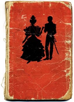 drawing on cover of the old book