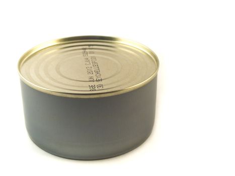 Small Tuna Tin Can on White Background