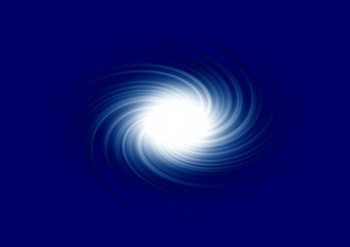 Mystical spiral (white turbulences on dark - a dark blue background in the form of a galaxy)