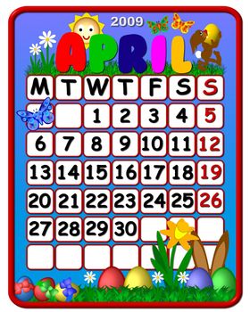 funny calendar april 2009