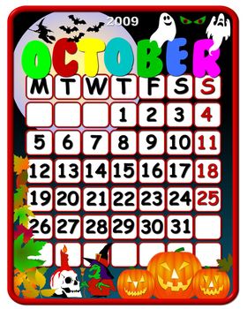 funny calendar october 2009