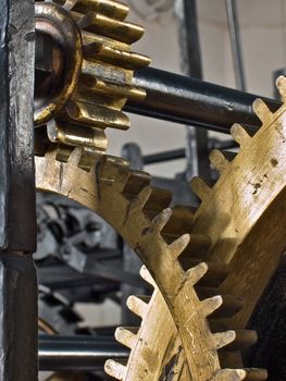 Mechanism hours Demidov inclined tower in the city in the Urals Nevyanske