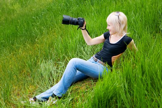 young photographer with camera