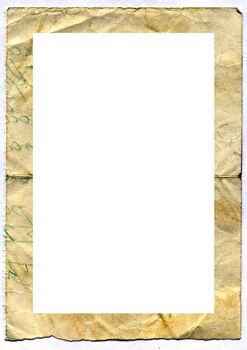 decorative frame from old paper