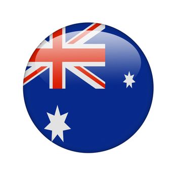 The Australian flag in the form of a glossy icon.