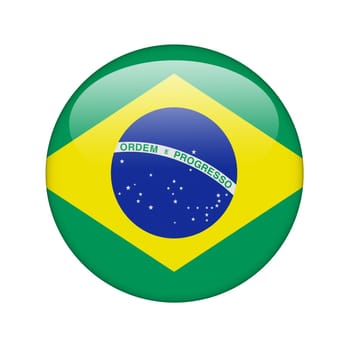 The Brazilian flag in the form of a glossy icon.