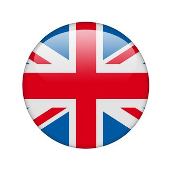 The British flag in the form of a glossy icon.