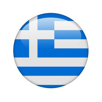 The Greek flag in the form of a glossy icon.