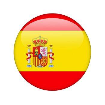 The Spanish flag in the form of a glossy icon.