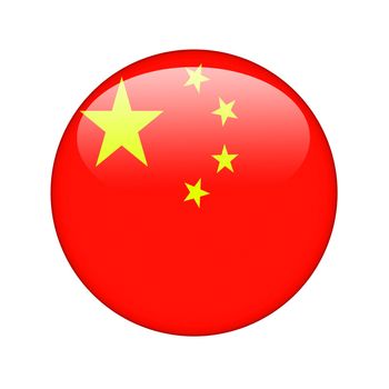 The Chinese flag in the form of a glossy icon.