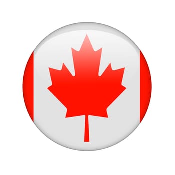 The Canadian flag in the form of a glossy icon.