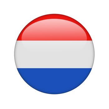 The Netherlands flag in the form of a glossy icon.