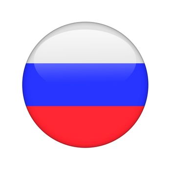 The Russian flag in the form of a glossy icon.