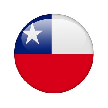 The Chile flag in the form of a glossy icon.