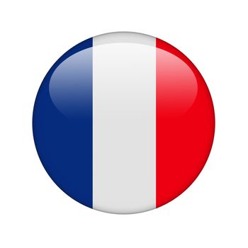 The French flag in the form of a glossy icon.