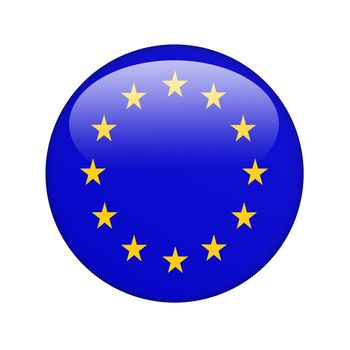 The European Union Flag in the form of a glossy icon.