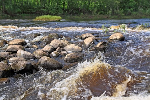 greater stone on mountain river