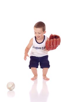 Cute little boy with a ball
