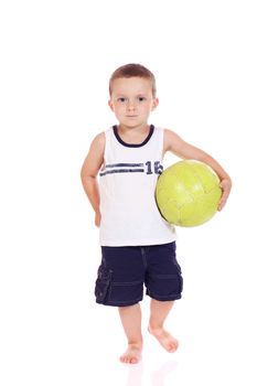 Cute little boy with a ball