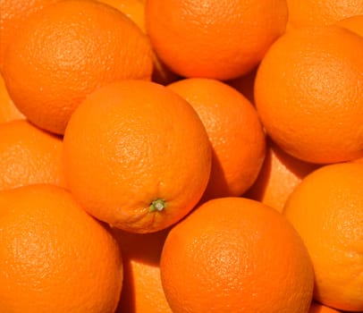 Oranges on market place
