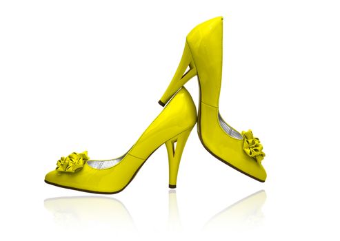 women shoes  on white background
