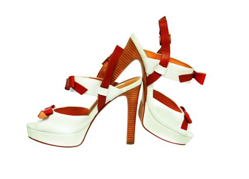 women shoes  on white background