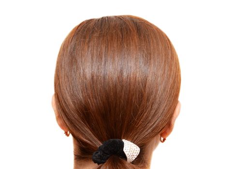 hairstyle on white background 