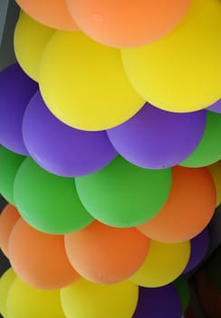 a large number of balloons