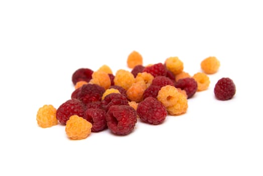 heap of ripe raspberries