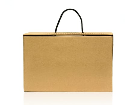 Paper bag on white background