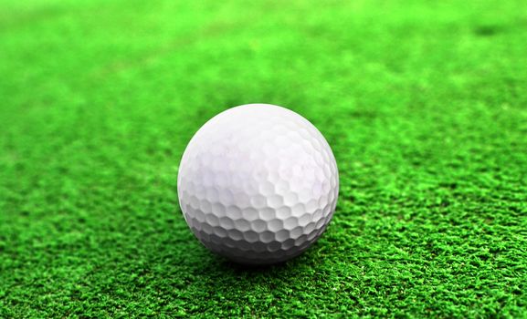 Golf ball on the grass