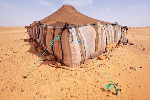 The bedouins tent in the sahara, morocco
