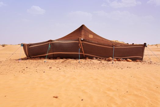 The bedouins tent in the sahara, morocco