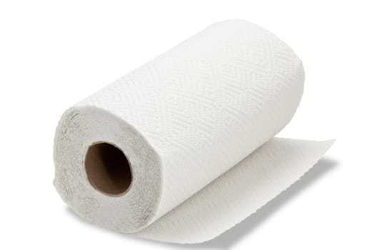 Paper towel on white background