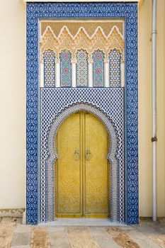 Moroccan entrance, door way, entry, exit, pattern