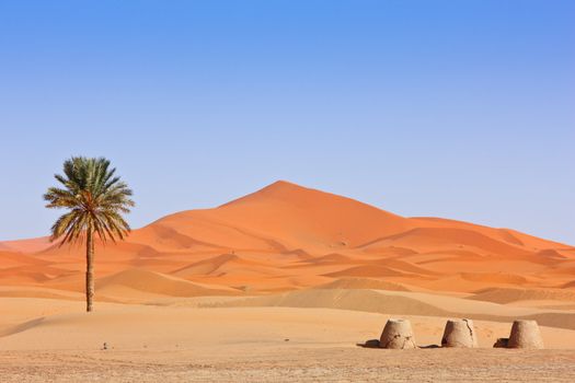 Beautiful Desert Landscape. Sahara, Morocco.