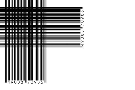 fake bar codes on white background