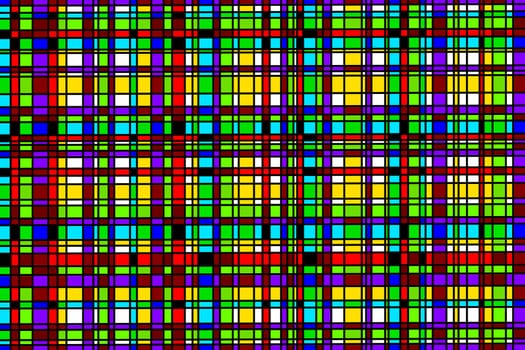 Seamless plaid pattern, abstract colorful grid background